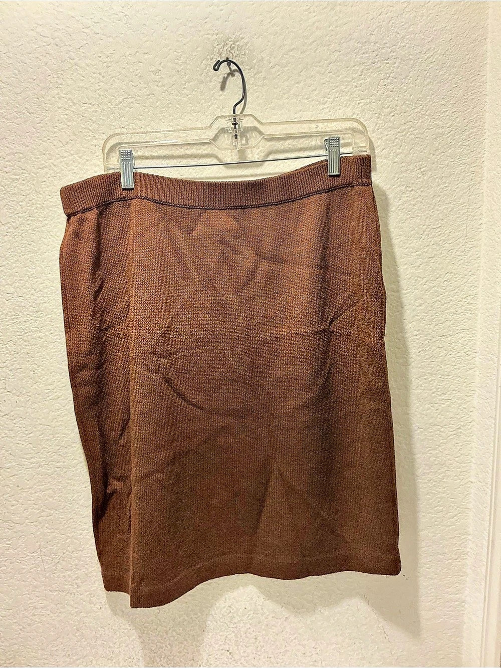 St. John Collection Vintage Santana Knit Skirt Brown Mini Skirt size 14